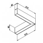 Plafon Track Cego Bivolt 310x310x80mm NewLine