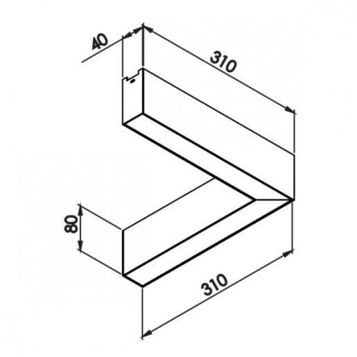 Plafon Track Cego Bivolt 310x310x80mm NewLine