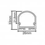 Perfil Linear Sobrepor PDL 81 PD LED