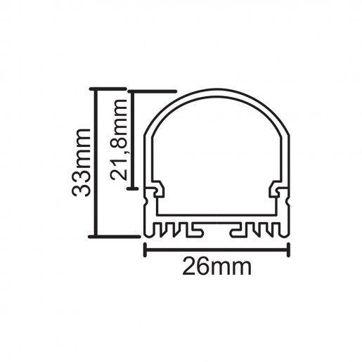 Perfil Linear Sobrepor PDL 81 PD LED