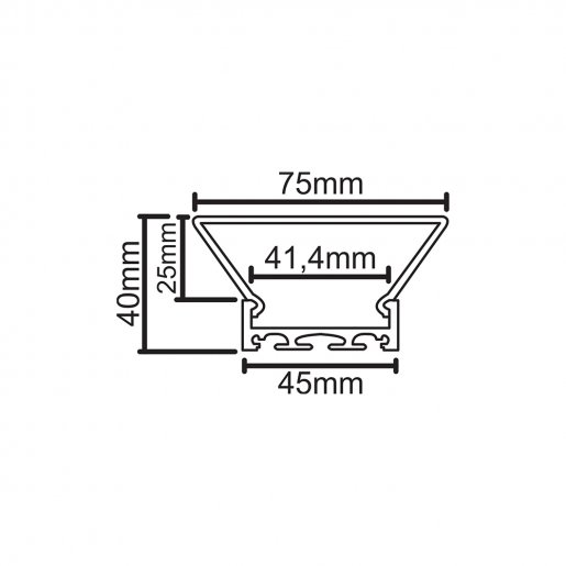 Perfil Linear Sobrepor/Pendente PDL 83 PD LED