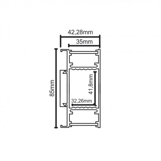 Perfil Linear Arandela PDL 91 PD LED