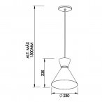 Pendente Bambola CFL E27 Bivolt 230 x 230 x 230mm NewLine