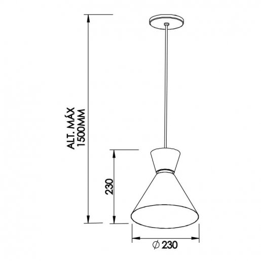 Pendente Bambola CFL E27 Bivolt 230 x 230 x 230mm NewLine