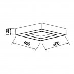 Plafon Chess CFL E27 Bivolt 127V / 220V 600 x 600 x 120mm NewLine