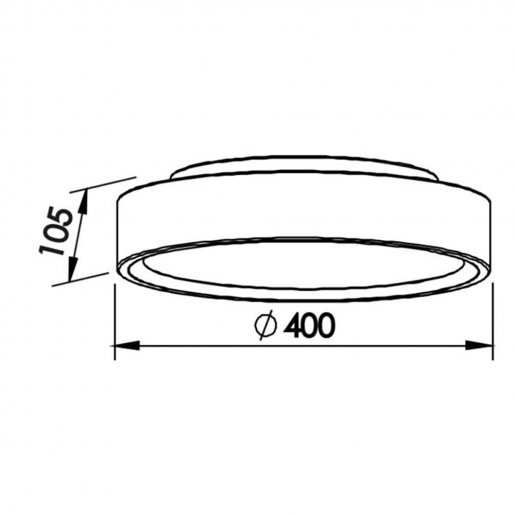 Plafon Ring CFL E27 Bivolt 127V / 220V 400 x 400 x 105mm NewLine