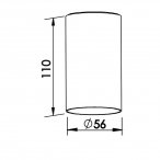 Plafon Lisse I PAR16 GU10 GZ10 Bivolt 127V / 220V 56 x 56 x 110mm NewLine