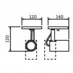 Spot Lisse Solution II PAR16 GU10 GZ10 Bivolt 127V / 220V 120 x 120 x 140mm NewLine