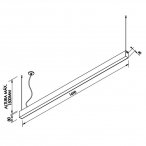 Pendente Track Bivolt 127V / 220V LED 4000K 1690 x 40 x 80mm NewLine