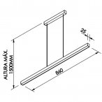 Pendente Fit LED 3000K 860 x 25 x 28mm Newline