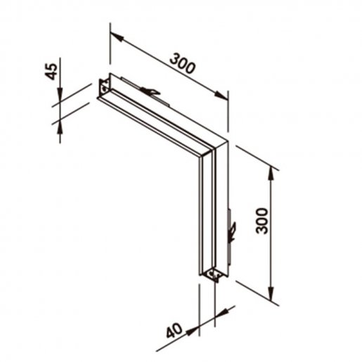 Perfil Linear Fit 25 Bivolt 127V / 220V LED 3000K 300 x 300 x 45mm NewLine