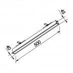 Perfil Linear Fit 25 500 x 40 x 45mm NewLine